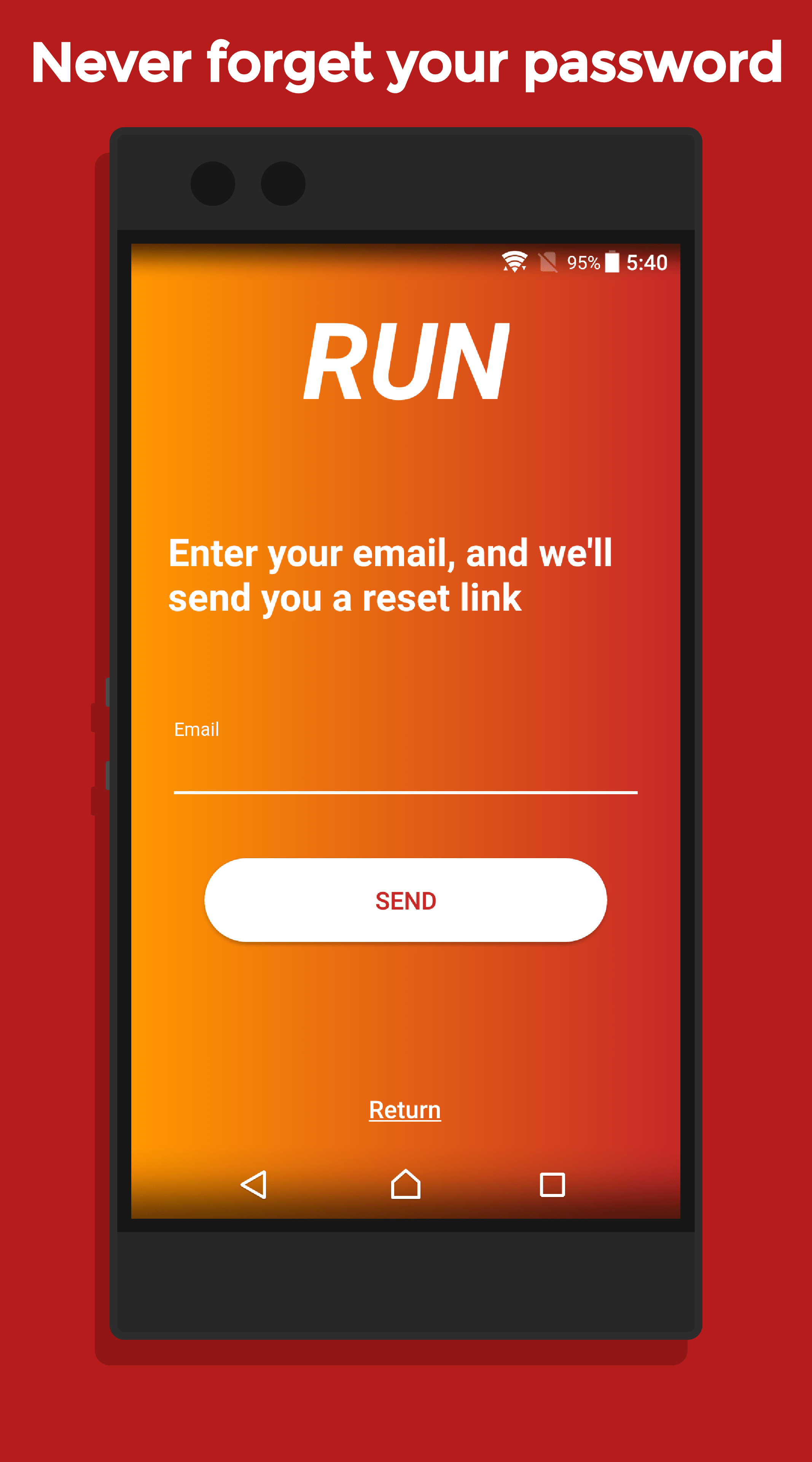 Forgot Password Page